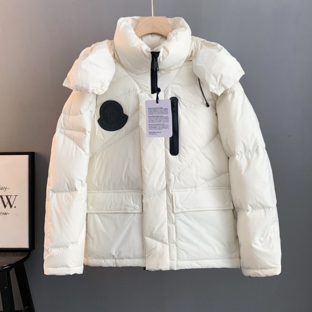 Moncler Off-White Hooded Men's Puffer Jacket